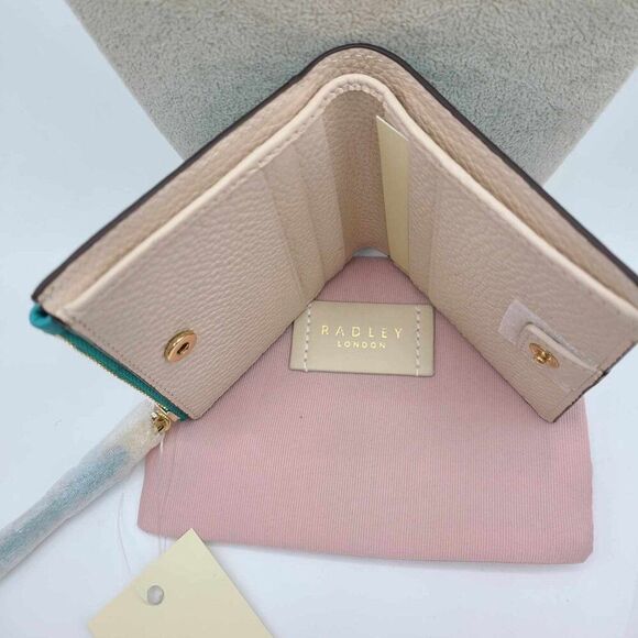 Radley London Turquoise Leather April Showers Small Wallet NWT! NEW! - Picture 5 of 9